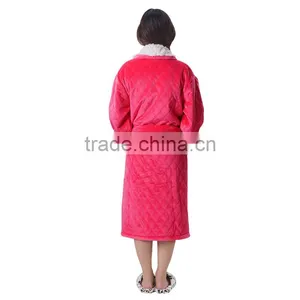 Robe Gown Sets Women Fleece Teen Girls Sexy Sleepwear thumbnail-3