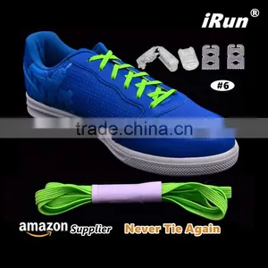 No Tie Elastic Laces For Kids Children - Flat White Elastic No Tie Shoelaces With Adjustable Tension - Amazon/eBay Supplier thumbnail-3