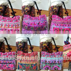 Thai Embroidered HMONG Hill Tribe Hand Bag Tote Bag thumbnail-1