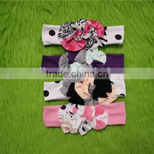 Wholesale Price Fashion Newborn Baby Elastic Hair Band Pure Cotton Multi Bowknot Baby Headband Children Fashion Hair Accessories thumbnail-2