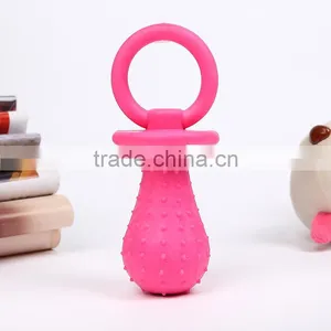Pacifier Shaped Pet Chew Toy Dog Rubber Toy thumbnail-1