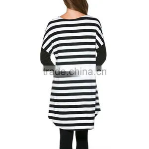 Fashion Clothing 2017 Printed Blouse Design Long Sleeve Casual Woman Blouse Stripe Blouse for Wholesale 2017 thumbnail-4