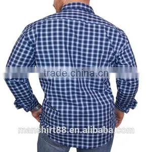 2016 New Wholesale Long Sleeve Plaid Formal Casual Custom Mens Casual Dress Shirts thumbnail-2