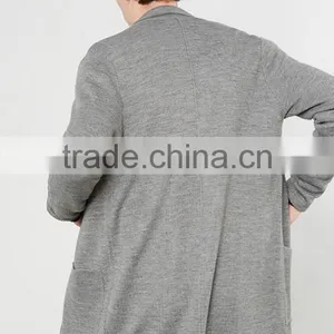 Best Selling Ordinary Gray Long Sweater Coat Cardigan for Men With Low Prices thumbnail-4