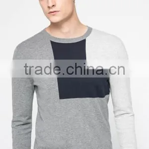 2017 Factory Wholesale Woollen Two Color Knit Design Mens Sweater for Sale thumbnail-3