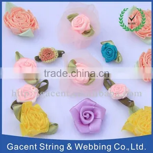 Rose Satin Ribbon Bow Pull Bow Ribbons for Flowers thumbnail-1