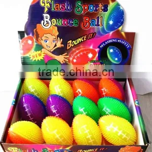 TPR Rubber Bounce Ball Rudgy Bounce Ball American Football Flashing Spiky Massage Ball thumbnail-1