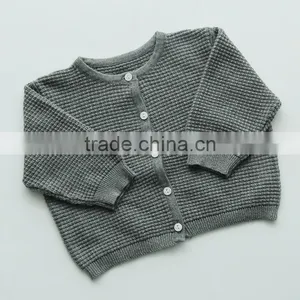 B22268A Hot Sale Baby Pure Color Cardigan Sweater Sweet Pineapple Grain Knit Sweaters thumbnail-4