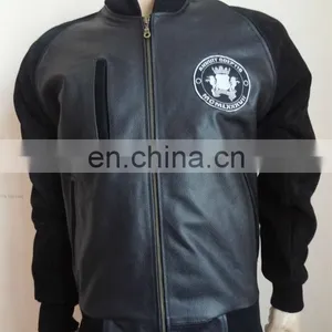 High Quality Leather Jacket Body With Suede Leather Sleeves thumbnail-1