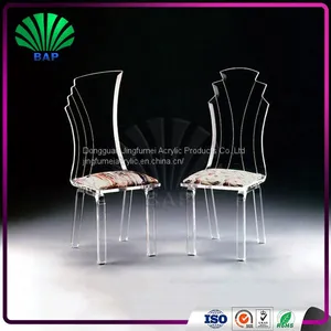 Manufacturer Wedding Chair Acrylic Dining Chair Fabric Cover Chair thumbnail-3