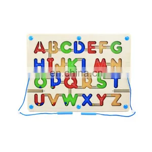 High Quality Montessori Toys Solid Wooden Alphabet Board For Kids thumbnail-1