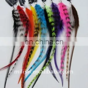 Grizzly Rooster Hair Feathers Extensions FHE-0008 thumbnail-1