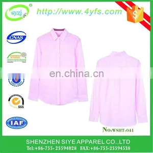Hot Selling Plain Pink Ladies Office Shirt on Sale thumbnail-1