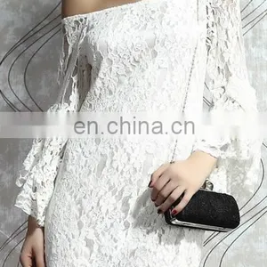 Pure Color Casual off Shoulder Dress thumbnail-3