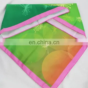 Single Side Multifunction Satin Square Neck Scarf Bandana thumbnail-2