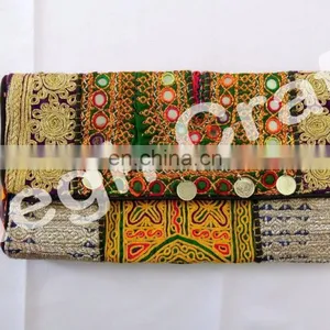 Wholesale Indian Banjara Coin Clutch Bag -Gypsy Coin Clutch Bag - Indian Gypsy Banjara Hippie Style Purse thumbnail-3