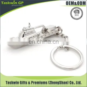 Cheap Lovely Design 3D Ship Shape Metal Keychain for Souvenir thumbnail-2