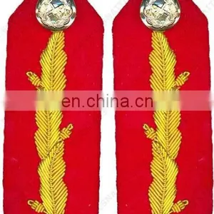 Officer Uniform Collar Gorgets, Police Goergets, Military Gorgets, British Gorget With Oak Leaf Embroidery thumbnail-1