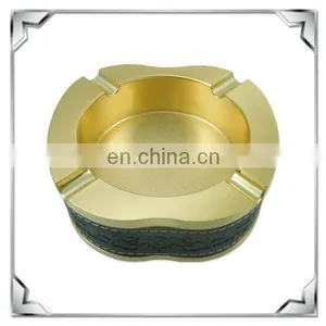 High Quality Stainless Steel and Leather Ashtray thumbnail-1