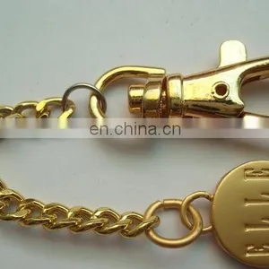 Wholesale Indian Gold Chain Keychain Tag With Customized Logo thumbnail-1