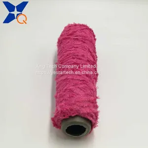 Nm13 Rose Red Microfiber Half Fancy Yarns Could Not Pass Needle Detector Conductive Touchsreen Yarns for Gloves-XT11018 thumbnail-4