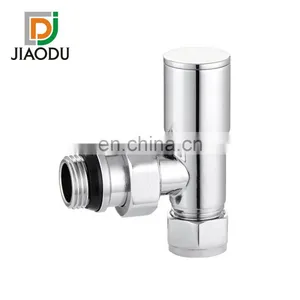 JD-232P-J 1/2" 15mm Brass Thermostatic Wooden Retro Radiator Valve for Underfloor Heating System thumbnail-6