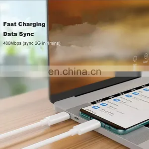 Mobile Phone Accessories 6A Fast Charging Cable USB C to USB Type C Cable PD 20W/65W Quick Charge 4.0 Data Cord Wire thumbnail-3