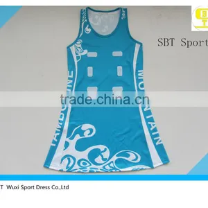 Custom Design Sublimated Lycra Netball Dress thumbnail-1
