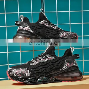Factory Outlet Christmas Design Wholesale High Quality Men's Jogging Track and Field Breathable Customized Casual Sports Shoes thumbnail-4