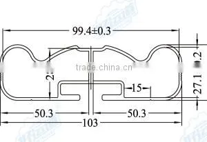 05426 Aluminum Alloy Truck Floor / Refrigerated Truck Body Flooring / Aluminum T Track Flooring for Truck Body Flooring thumbnail-2