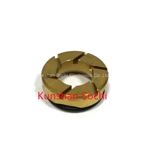 Big Hole Golden Metal Round With Step Pressure Foot Disk Insert for PCB Hitachi Drilling Machine thumbnail-1