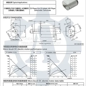 FF-030 15.5 mm Diameter Micro Brush dc Electric Motor thumbnail-2
