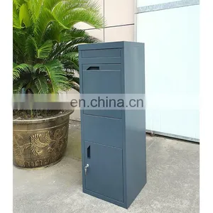 Large Package Waterproof Outside Metal Steel Letter Mail Mailbox Post Wall Mount Outdoor Smart Parcel Delivery Drop Box thumbnail-3