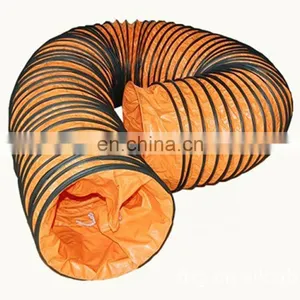 PVC Coated Polyester Vinyl Waterproof Flexible Ventilation Ducting Pipe Air Duct For Underground Project thumbnail-1