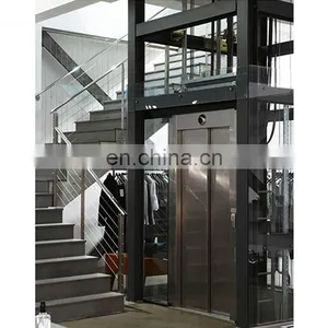 Luxury Decoration Cabin Office Speed 1.0m/s-2.5m/s 4 Person Passenger Lifts Elevator thumbnail-1