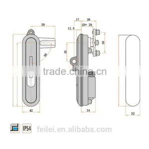 ROHS Zinc Plated High and Low Voltage Industry Lock for Electric Metal Box Use thumbnail-5