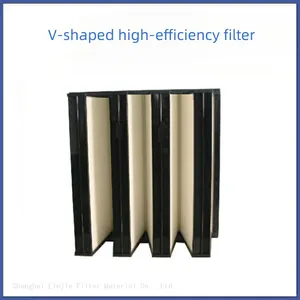 V-shaped Plastic Frame Filter W-shaped High-efficiency Filter Screen thumbnail-1