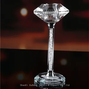Popular Wholesale Wedding Candelabra Weddings Centerpieces K9 Crystal Glass Candlestick Candle Jars Candle Holder thumbnail-1