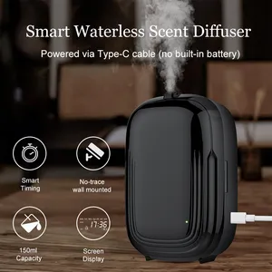 New Design Digital Display Opening Closing Cover Two Fluid Essential Oil Atomization Wall Mounted Aroma Diffuser thumbnail-2