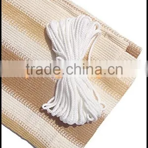 Ivory / Khaki / Brown Striped Outdoor Privacy Screen Net Mesh For Deck, Balcony, Fence, Pool or Patio. 34" H x 184" L INCHES thumbnail-2