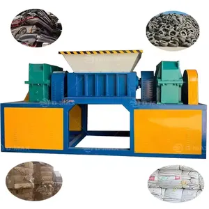 Factory Direct Sales Industrial Waste Paper Cardboard Metal Plastic Double Shaft Shredder Recycling Waste thumbnail-5
