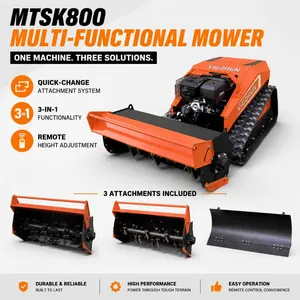 Vigorun Set Remote Control Lawn Mower One-Key Electric Start & Remote Adjustment Robot Mulcher thumbnail-3