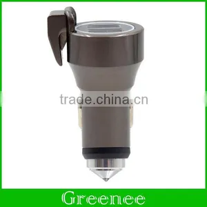 Newest Multifunction Car Charger Dual USB Tungsten Steel Safe Hammers for IPhone 6 6S Plus and Smartphones thumbnail-1