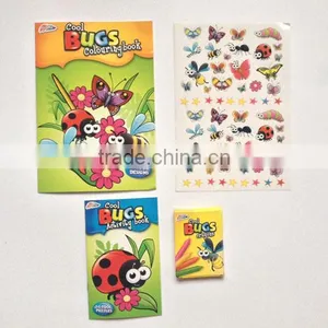 2015 New Design Drawing Set Kids Coloring Book With Crayons thumbnail-5