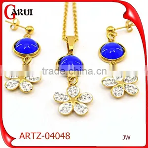 Wholesale Jewelry Pearl Necklaces Designs Teardrop Necklace Earrings Set thumbnail-1