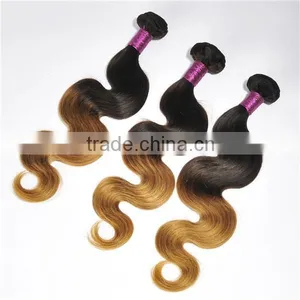 Two Tone Ombre Colored Hair Weave Bundles thumbnail-1