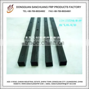 Carbon Fiber Rectangular Tube Used for Toy Aircraft Tail Pipe thumbnail-1