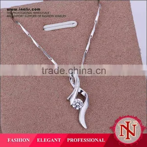 Latest White Gold Neckalce Designs for Girls LKNS925P002 thumbnail-1