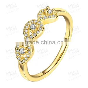 Factory Wholesell Direct New Simple Designs Gold Ring for Women Ladies thumbnail-1