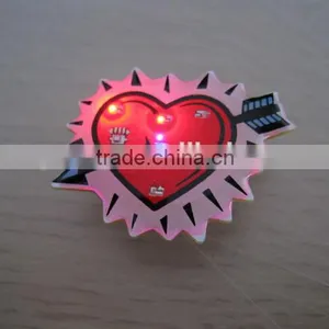 2016 Music Sound Badge Led Lapel Pin Led Flashing Light Pin thumbnail-1